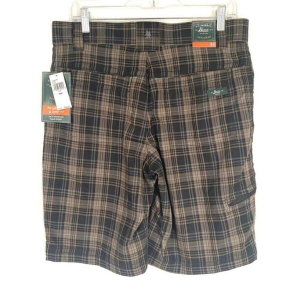 G.H. Bass and Co. Jack Mountain Plaid Shorts 32 Quick Dry 40UPF New - Picture 3 of 10